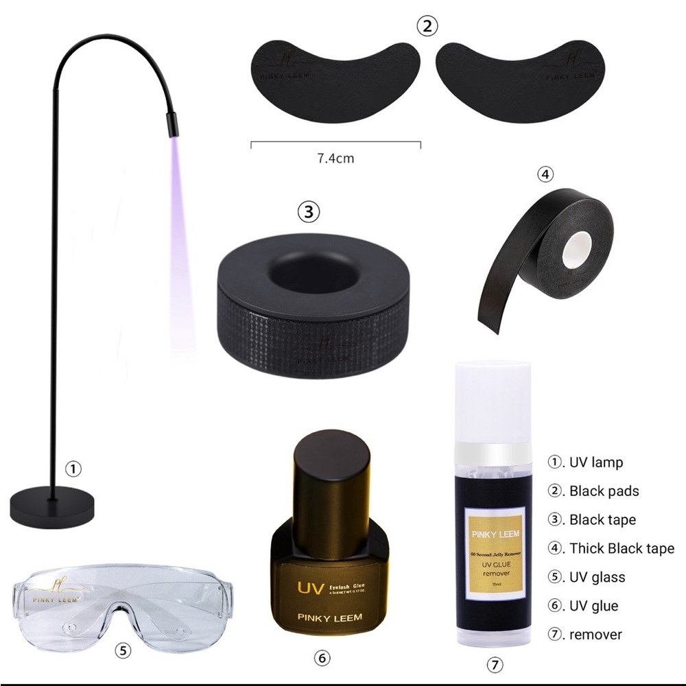 LED UV lash extension lamp kit